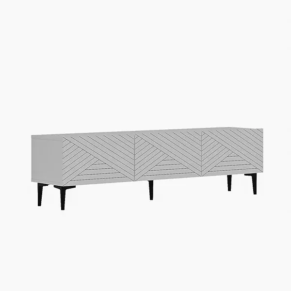 Meuble TV en bois "Felix" - 160 x 31 x 44 cm - Blanc HABITAT ET JARDIN Meilleur Choix