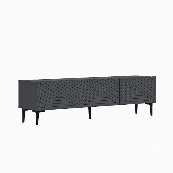 Dernière Chance Meuble TV en bois "Felix" 160 x 31,4 x 44,1 cm - Anthracite HABITAT ET JARDIN