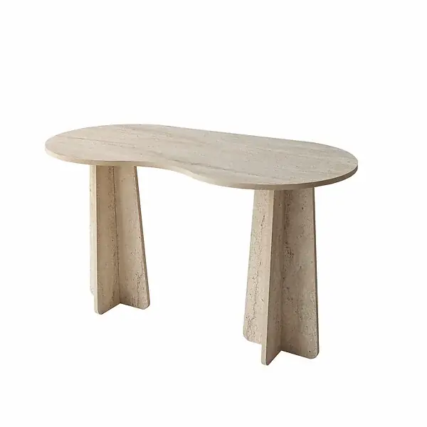 Offre Exclusive bureau en bois "infini" 120 x 60 x 75 cm - Travertin HABITAT ET JARDIN