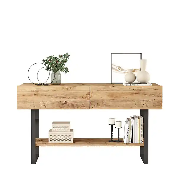 Console en bois "ML23" - 138 x 43 x 75 cm - Beige HABITAT ET JARDIN Vente Directe