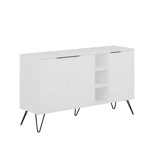 Livraison Express Buffet en bois "Clara" - 142 x 35 x 83 cm - Blanc HABITAT ET JARDIN