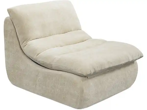 Promotion Saisonnière Chauffeuse en tissu texturé "Candela" - 81 x 96 x 75 cm - Beige HABITAT ET JARDIN