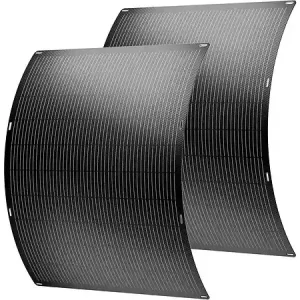 Nouvel Arrivage Lot de 2 panneaux solaire plug and play flexible - 400w "Urban center" - Noir HABITAT ET JARDIN