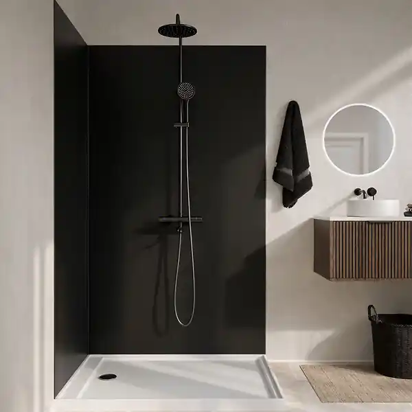 Pack 2 Panneaux Muraux en Aluminium Noir 90+120x210cm + Profilés Noir - WALL‘IT AURLANE Nouveauté