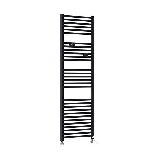 Offre Spéciale Sèche-serviettes eau chaude Riva 4 Thermor - Noir Carbone - 717W - Raccordements sur collecteurs