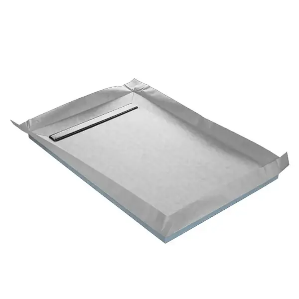 Receveur à carreler U-Tile et grille caniveau inox excentrée Vente Directe
