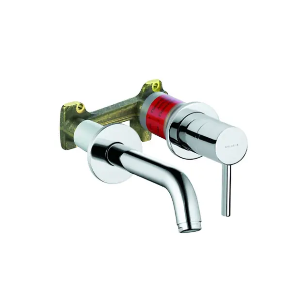 Dernier Modèle Kludi BOZZ Kit Mitigeur lavabo mural 2 trous à encastrer, Chrome + Corps à encastrer pour mitigeur de lavabo 2 trous (382440576-C)