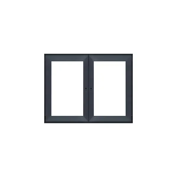Nouvel Arrivage Fenêtre PVC 2 vantaux oscillo-battant-Anthracite-125x98cm QUADROFORM