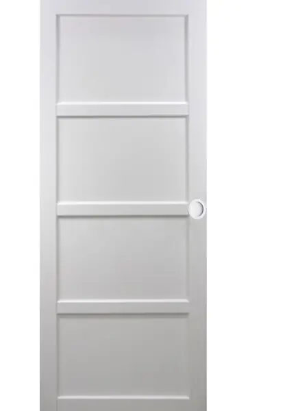 Porte Coulissante Tamera blanc H204 x L63 cm, Coquilles blanc GD MENUISERIES Achetez Aujourd'hui
