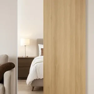 Expédié Aujourd'hui Porte Coulissante Décor Chêne Naturel Honey Oak H204 x L83 cm, Rail Alu GD MENUISERIES