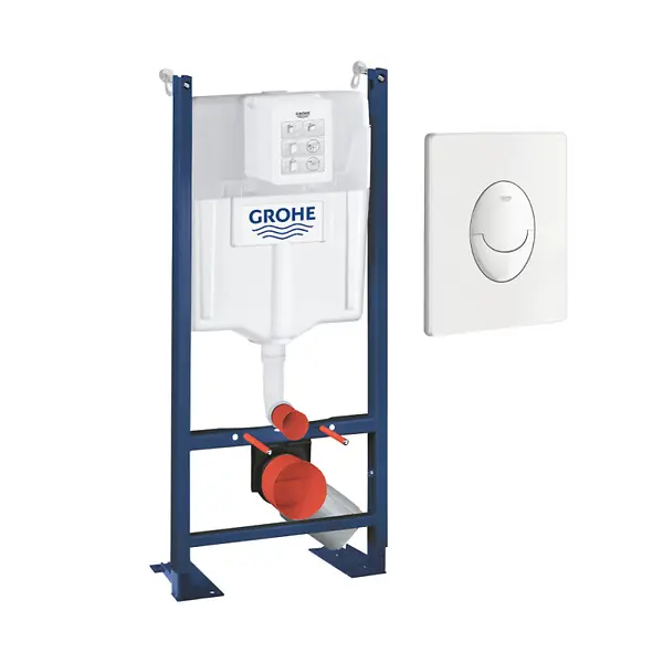 Nouvelle Collection Bâti-support autoportant Rapid SL Project 1.13 M + Plaque commande Skate Air blanc alpin GROHE