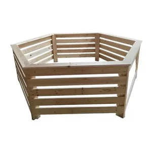 Nouvel Arrivage Habillage bois hexagonal - 2,35 x 1,84 x 0,71 m - spas et piscines HABRITA