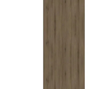 Jusqu'à Épuisement Des Stocks Porte Coulissante Décor Noyer Light Walnut H204 x L83 cm, Rail alu Bandeau Blanc GD MENUISERIES