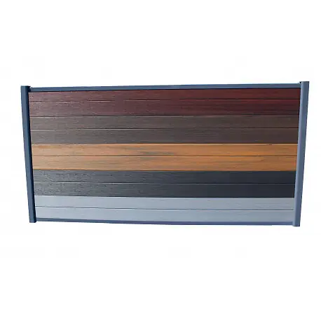 Kit complet de départ/fin clôture en composite coextrudé 1,50 L x 1,80 H Ambre, H.180 cm, L.150 cm MCCOVER Seulement Aujourd'hui