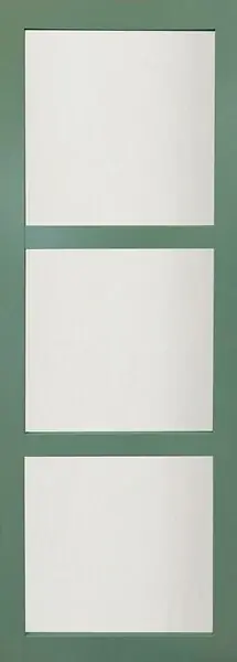 Paiement Sécurisé Porte Coulissante Vert Sauge RAL 6021 Vitrée H204 x L83 cm GD MENUISERIES
