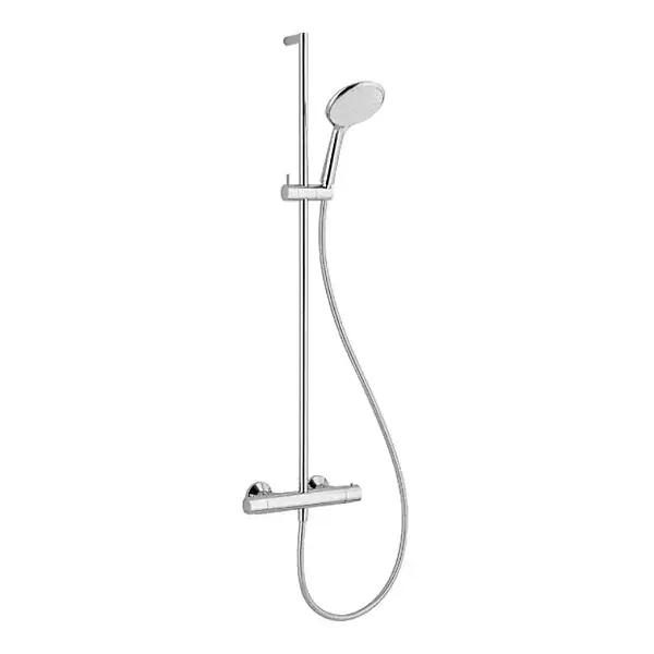 Vente Directe MIZU Système de douche thermostatique chromé avec pommeau 3 jets et barre réglable - THERMADOR - MIZ10