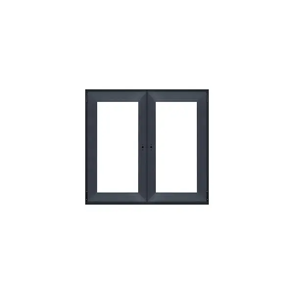 Fenêtre PVC 2 vantaux OB - Anthracite - 95x100cm QUADROFORM Réduction