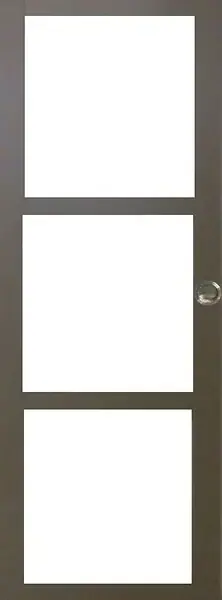 Porte Coulissante Gris Taupe RAL 7006 Vitrage transparent H204 x L73 cm, Coquilles GD MENUISERIES Jusqu'à Épuisement Des Stocks
