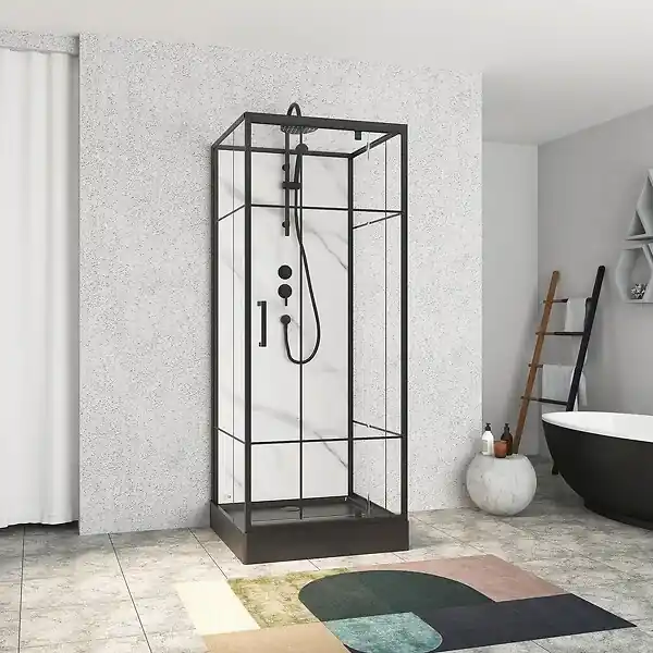 Cabine de douche alu noir Expédition Rapide