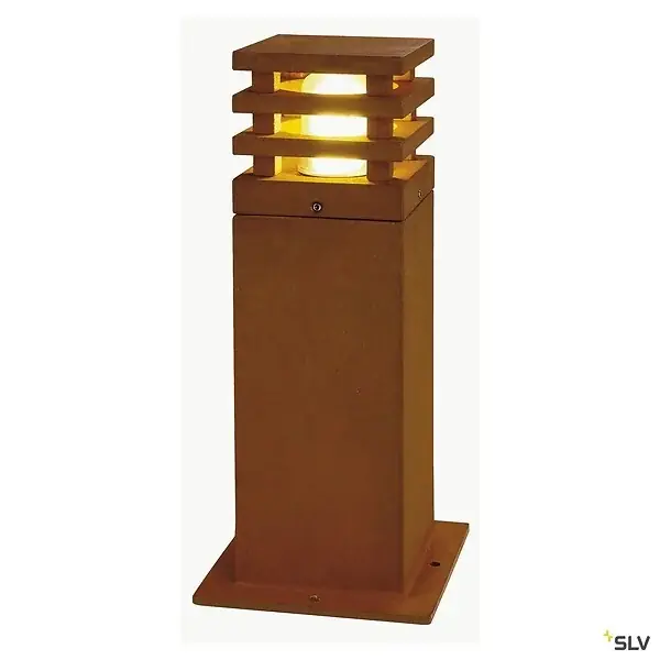 Borne extérieure SLV RUSTY 40 avec LED intégrée, fonte rouillée - Hauteur 40 cm Remise