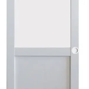 Retour Gratuit Porte Coulissante Athena Blanc H204 x L83 cm, Coquilles blanc GD MENUISERIES