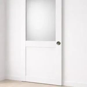 Porte Coulissante Athena Blanc H204 x L83 cm, Coquilles GD MENUISERIES Livraison Express