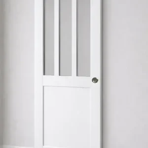 Vente Flash Porte Coulissante Atelier Blanc H204 x L83 cm, Coquilles GD MENUISERIES
