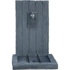 Offre Spéciale Fontaine "ARDOISE" - en pierre reconstituée - 59 x 44 x 87 cm - Gris HABITAT ET JARDIN