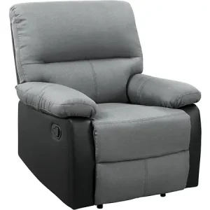 Fauteuil relax "Lincoln" - 90 x 89 x 103 cm - Noir/Gris foncé HABITAT ET JARDIN Remise