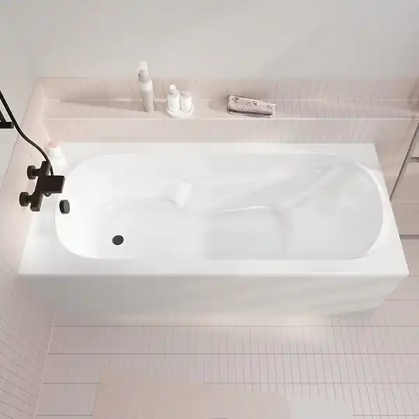 Baignoire rectangulaire 170x80x54cm - Acrylique et ABS Blanc - Dossier et accoudoirs intégrés ALLIBERT Prix Bas