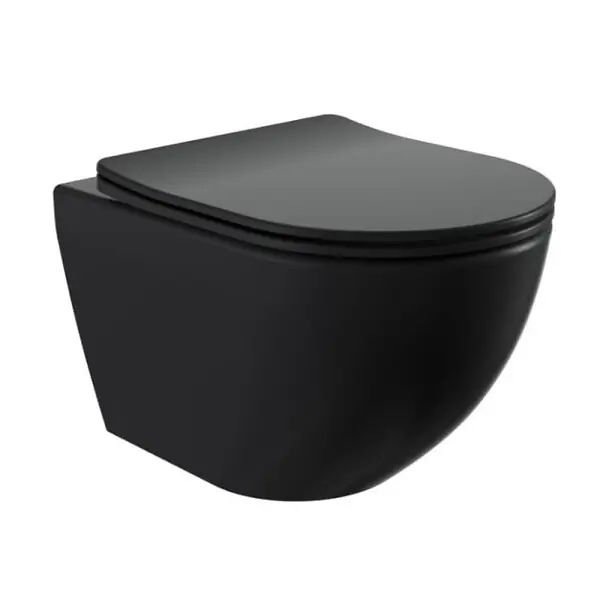 Swiss Aqua Technologies Fusion WC suspendu avec abattant SoftClose et fixations invisibles, rinçage Vortex, noir mat (SATFUS010RTORPBKM) Commander Maintenant