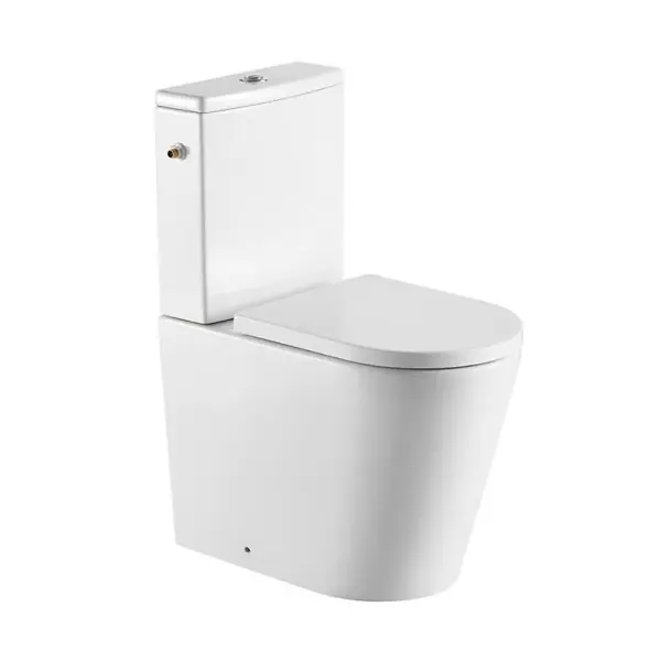 Commande En Gros Swiss Aqua Technologies Brevis WC à poser complet sans bride en céramique avec abattant SoftClose, rinçage Vortex, blanc (SATBRE031RTORVP)