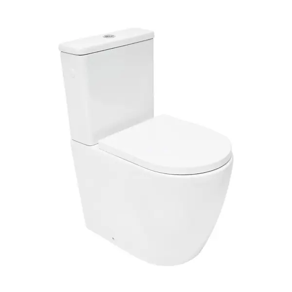 Affaire À Saisir Fusion WC à poser sans bride, rinçage Vortex, avec abattant SoftClose, blanc (SATFUS031RTORVP) SWISS AQUA TECHNOLOGIES