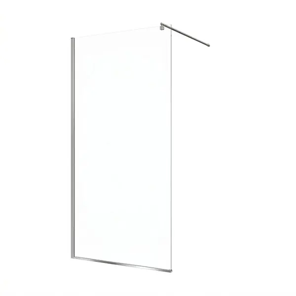 Réduction Walk-in 80x200cm Paroi en verre fumé 8 mm anticalcaire, avec bras et profilés noir mat (SATBWI80KSPRC) SWISS AQUA TECHNOLOGIES