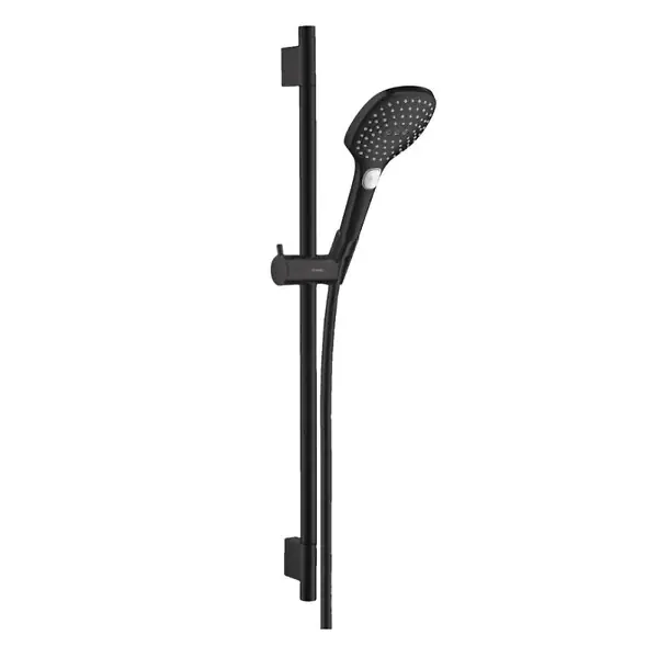 Unica Set barre de douche S Puro 65 cm avec flexible + Douchette à main 3 jets Raindance 120 Select E , noir mat (28632670-SET) HANSGROHE Jusqu'à Épuisement Des Stocks