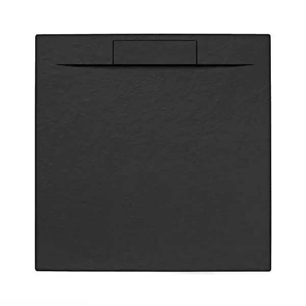 Petit Prix Swiss Aqua Technologies Fusion Receveur de douche 90x90cm en marbre coulé avec siphon, Noir (SATFU9090G-S)