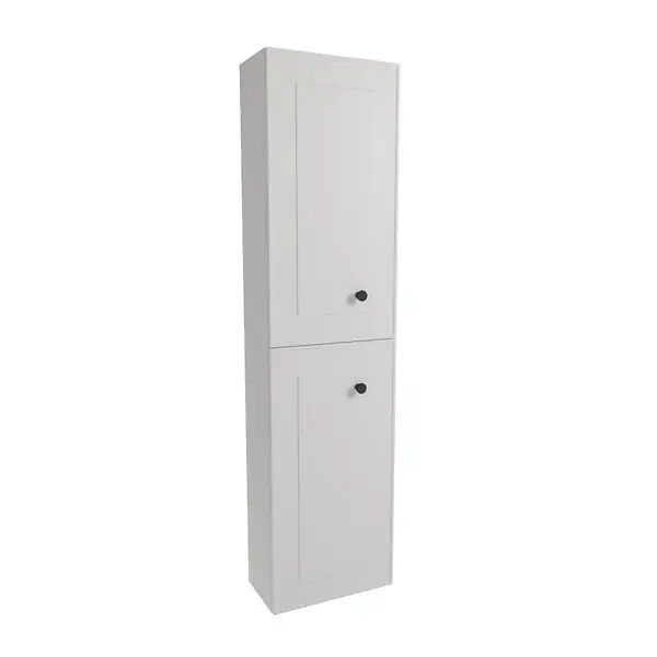 Vente Flash Meuble de salle de bain haut Naturel Forli 40x157x20 cm blanc (FORLIV40BI)