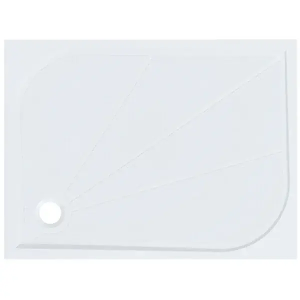 Swiss Aqua Technologies Limnew 100x80 cm receveur de douche rectangulaire, marbre coulé, blanc (LIMNEW10080) Quantité Limitée