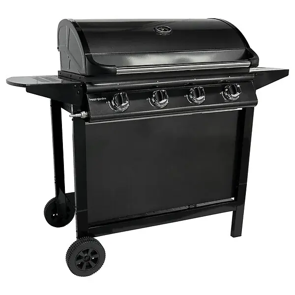 Barbecue au gaz RENO - 4 brûleurs avec thermomètre 14kW HAPPY GARDEN Bon Plan