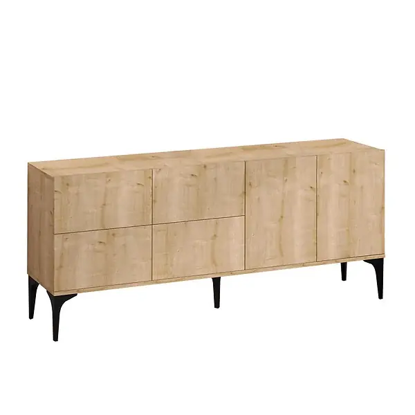 Buffet en bois "Laika" - 180 x 40 x 80 cm - Beige HABITAT ET JARDIN Meilleure Vente
