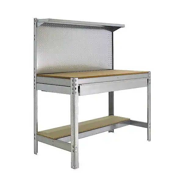 Acheter Direct Simon Rack - Kit Etabli 1440x1500x600mm Charge 600Kg - SIMONWORK BT3 BOX 1500 GALVA/BOIS SIMONRACK