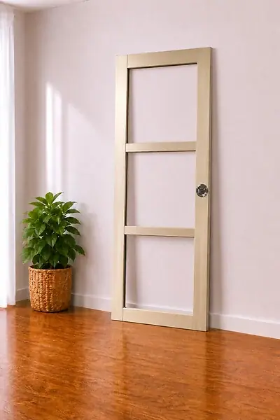 Authentique Porte Coulissante bois Ayous Vitrage transparent H204 x L73 cm, serrure condamnation GD MENUISERIES