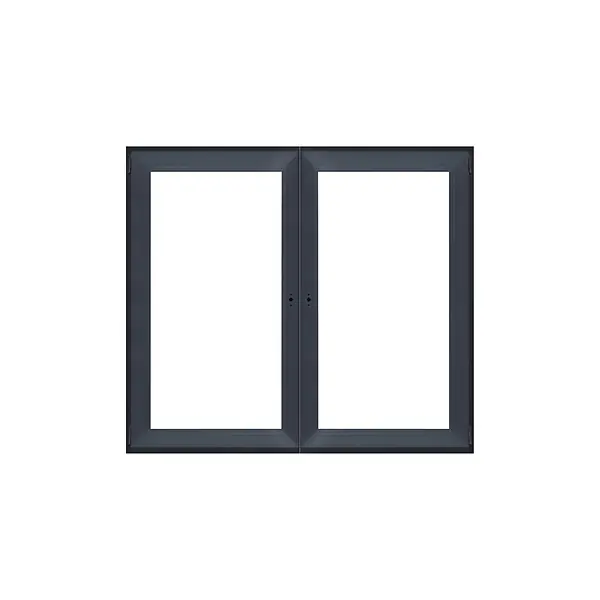 Marque Fenêtre PVC 2 vantaux - Anthracite - H.125xL.140cm QUADROFORM