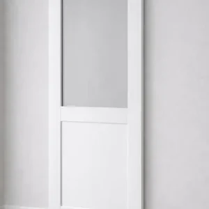 Porte Coulissante Atelier Blanc H204 x L93 cm sans meneau GD MENUISERIES Commander Vite
