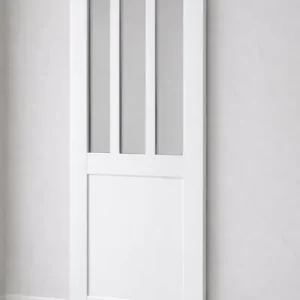 Certifié Porte Coulissante Atelier Blanc H204 x L93 cm GD MENUISERIES