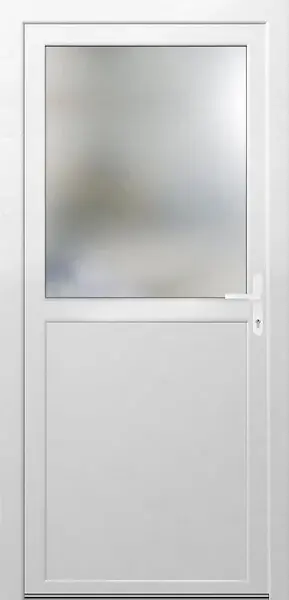 Porte de service PVC demi-vitre - Poussant gauche - 208x86cm QUADROFORM Remise