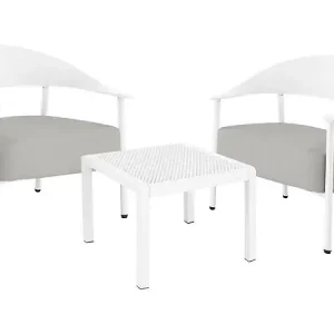 Salon de jardin en métal et plastique "Céora" - 2 places - Blanc HABITAT ET JARDIN Expédition Rapide