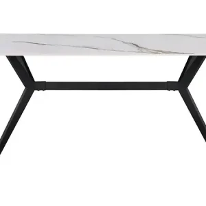 Table à manger en céramique "Boreal" - 4 à 6 personnes - 160 cm - Blanc HABITAT ET JARDIN Retour Gratuit