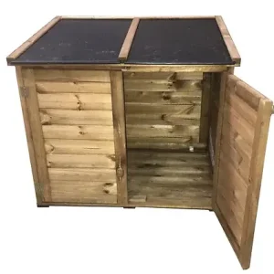 Coffre bois Trocadéro - Marron - L.105xP.86xH.97.7cm CHALET & JARDIN Haute Qualité