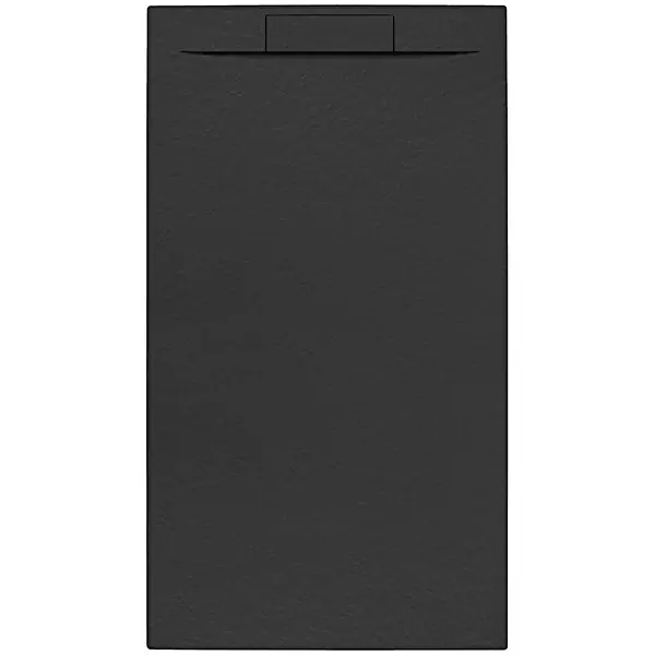 Certifié Swiss Aqua Technologies Fusion Receveur de douche 120x80cm en marbre coulé, Noir (SATFU12080G)